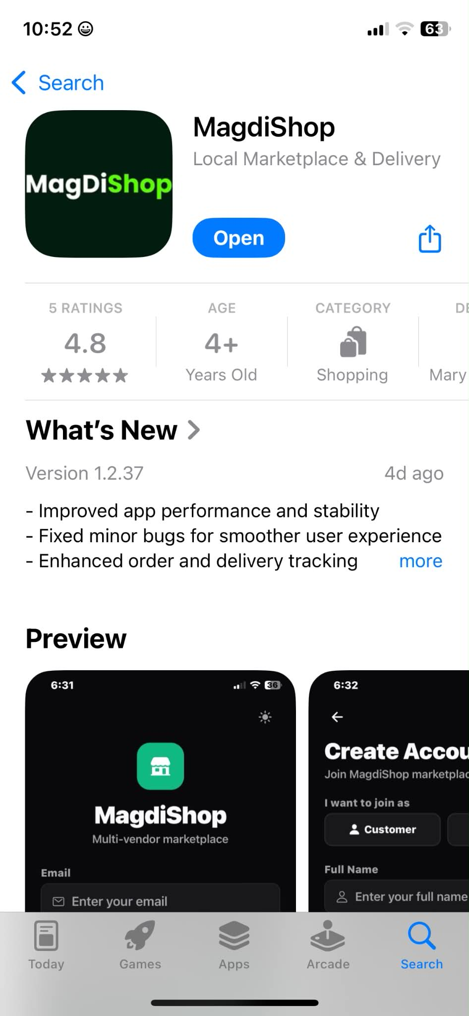 MagDiShop published on the Apple App Store